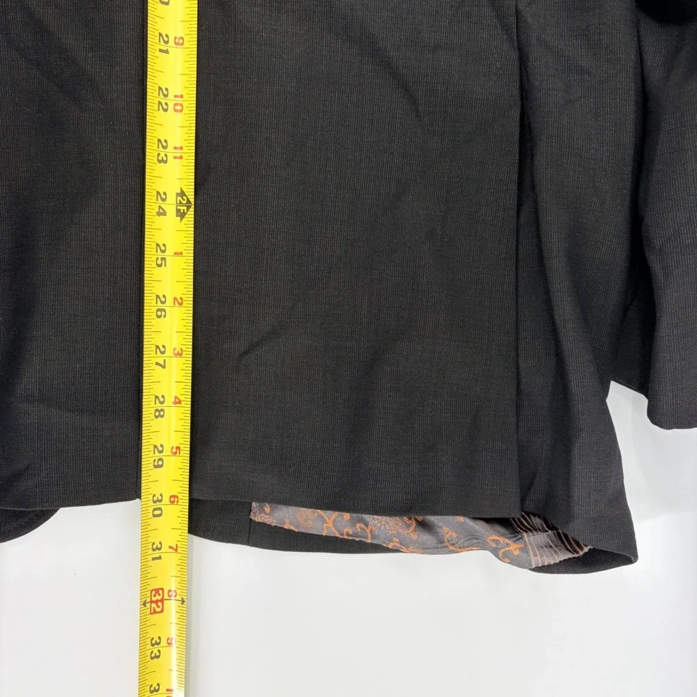 Ted Baker London‎ Mens 40R Wool Suit Jacket Blazer Charcoal Gray Floral Lining